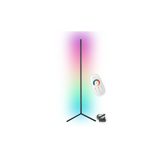 Ambient hoeklamp - RGBW digitaal - Dimbaar - 140cm - Zwart Ambient hoeklamp - RGBW digitaal - Dimbaar - 140cm - Zwart